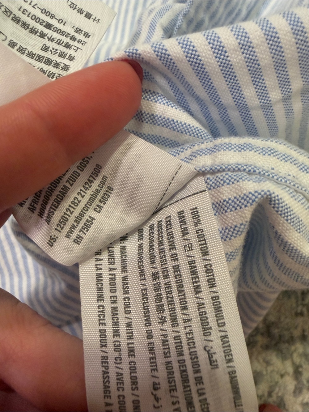 Women’s Abercrombie Button-Up Shirt - Light Blue ONLY - Picture 4 of 9